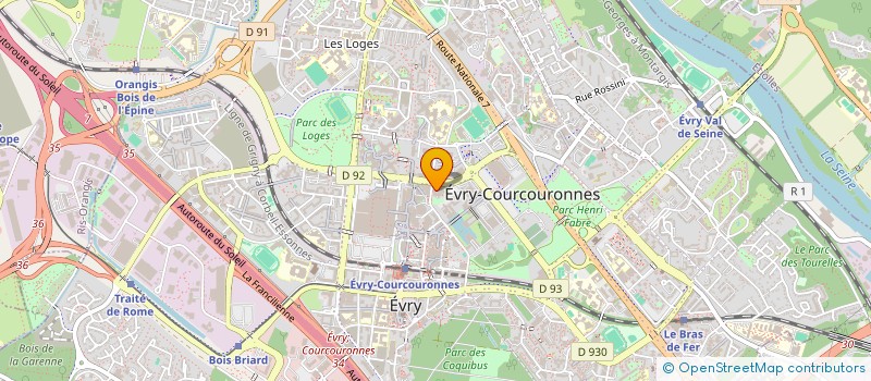 localisation de l'entreprise SCI FONCIERE GFF à EVRY-COURCOURONNES