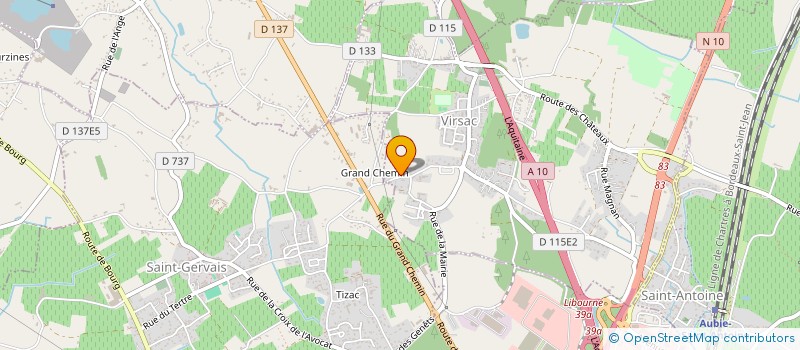 localisation de l'entreprise SCI FOND D'AUBERT  VIRSAC