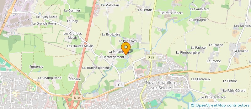 localisation de l'entreprise SCI FONDIS  NOYAL-CHATILLON-SUR-SEICHE