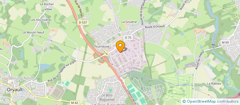 localisation de l'entreprise SCI FONTABAT  TREILLIERES