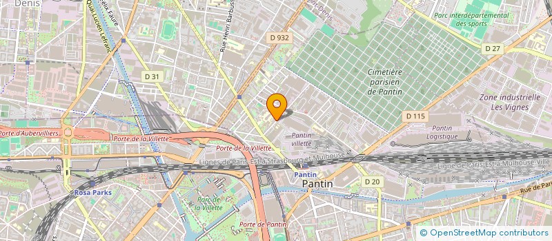 localisation de l'entreprise SCI FONTAINE  PANTIN