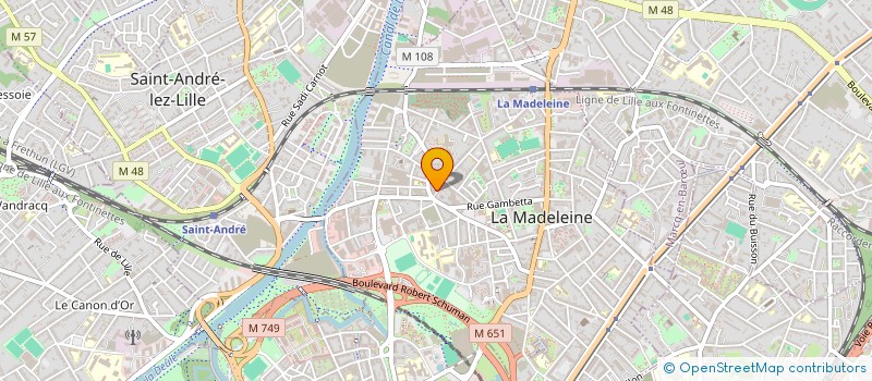 localisation de l'entreprise SCI FONTAINE & LABEEUW à LA MADELEINE