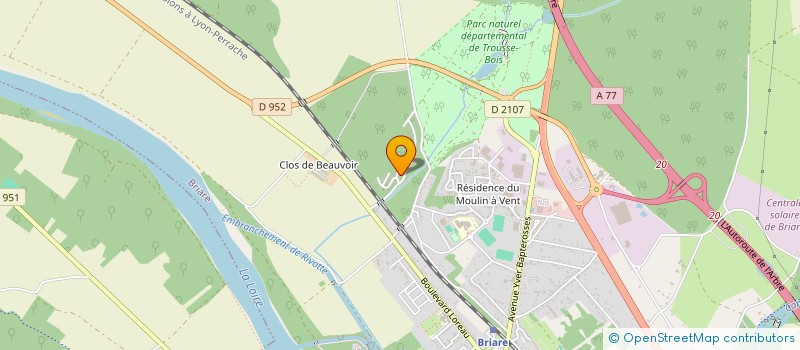 localisation de l'entreprise SCI FORESTIERE DE BEAUVOIR à BRIARE