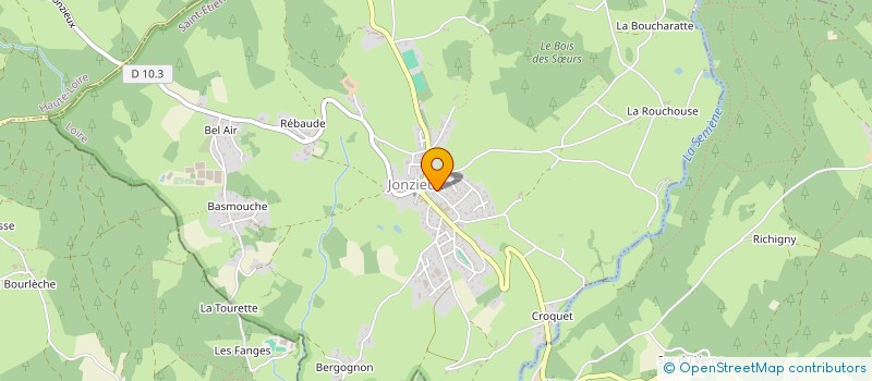 localisation de l'entreprise SCI FORESTIERE DES CHAUDS  JONZIEUX