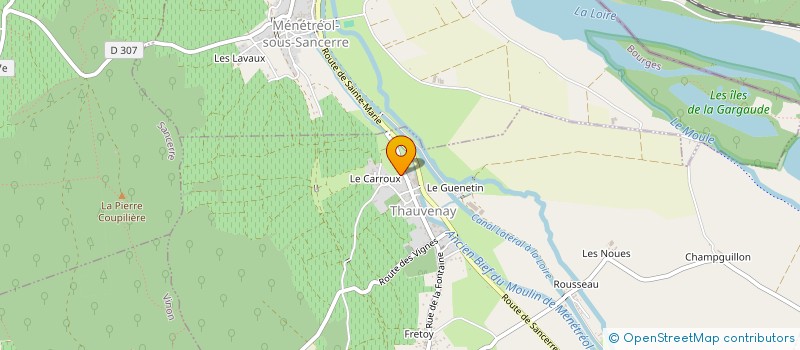 localisation de l'entreprise SCI FORESTIERE DU SANCERROIS SIMFOS  THAUVENAY