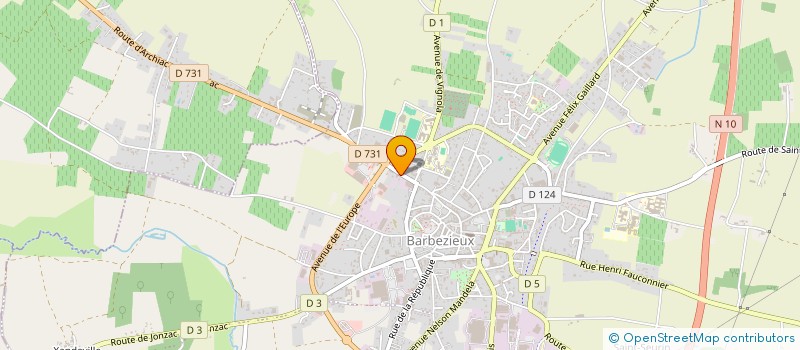 localisation de l'entreprise SCI FORILLERE  BARBEZIEUX-SAINT-HILAIRE