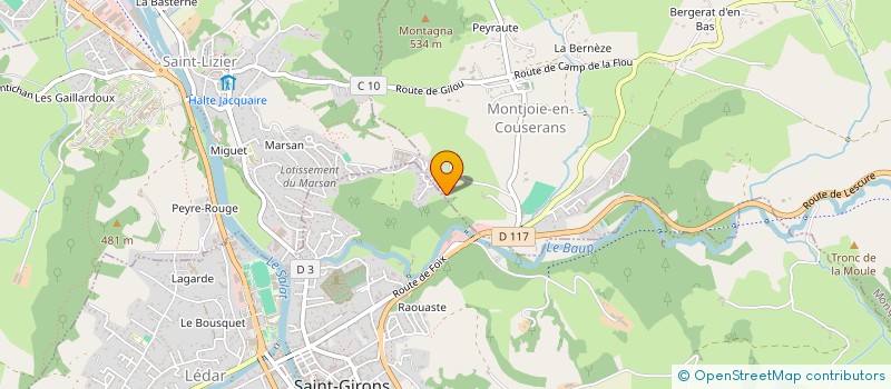 localisation de l'entreprise SCI FORT JEAN à MONTJOIE-EN-COUSERANS
