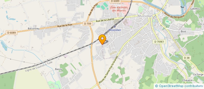 localisation de l'entreprise SCI FORTLUC  MUSSIDAN