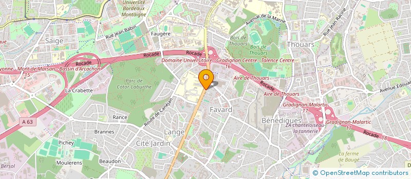 localisation de l'entreprise SCI FOUEILLASSAR TUFFERY à GRADIGNAN