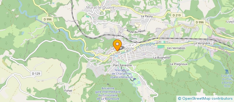 localisation de l'entreprise SCI FOUGERE  LA BOURBOULE