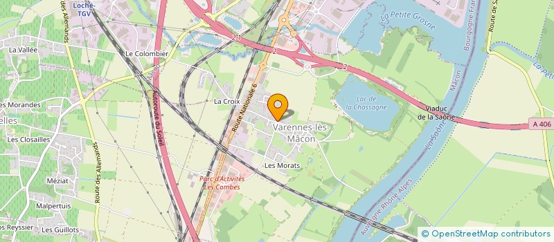 localisation de l'entreprise SCI FOUILLAND.  VARENNES-LES-MACON