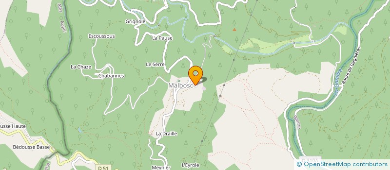 localisation de l'entreprise SCI FOULOUDOUS  MALBOSC