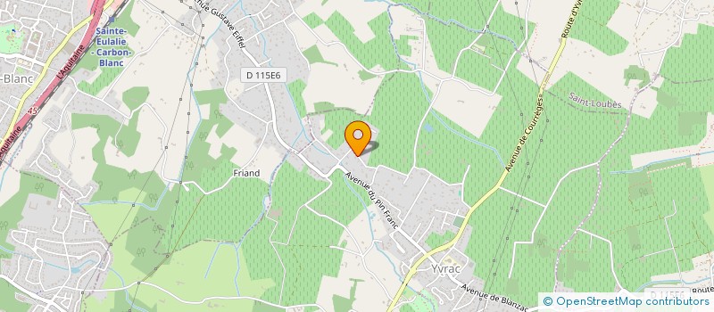 localisation de l'entreprise SCI FOURAS 2003  YVRAC