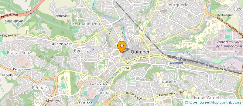 localisation de l'entreprise SCI FOURCHENE INVESTISSEMENTS  QUIMPER