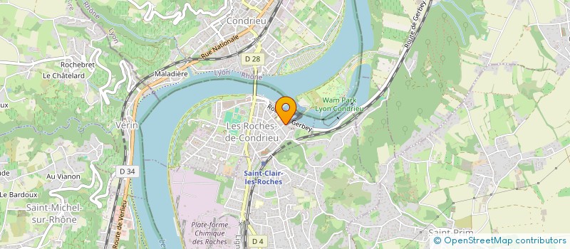 localisation de l'entreprise SCI FOURNIER  LES ROCHES-DE-CONDRIEU