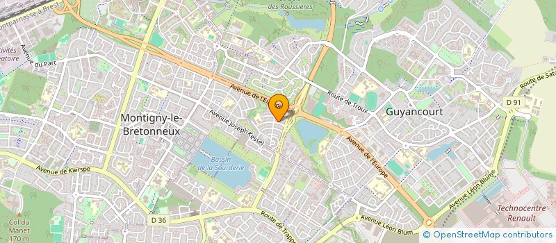 localisation de l'entreprise SCI FP78  MONTIGNY-LE-BRETONNEUX