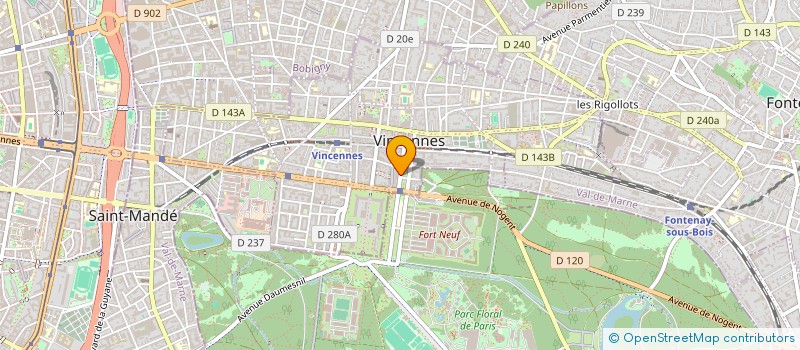 localisation de l'entreprise SCI FPAR à VINCENNES