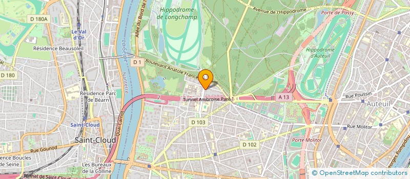 localisation de l'entreprise SCI FRACA à BOULOGNE-BILLANCOURT