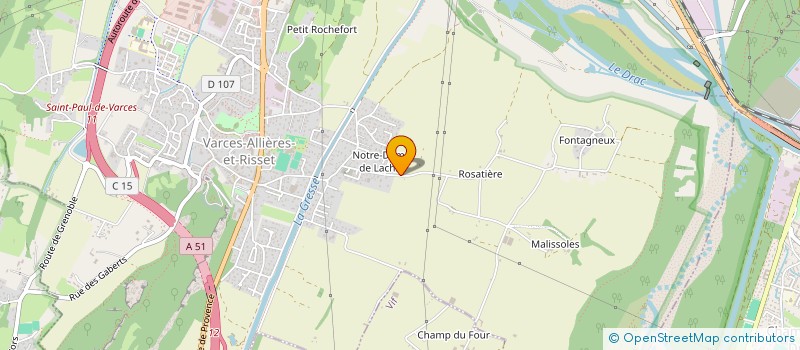 localisation de l'entreprise SCI FRACACLO  VARCES-ALLIERES-ET-RISSET