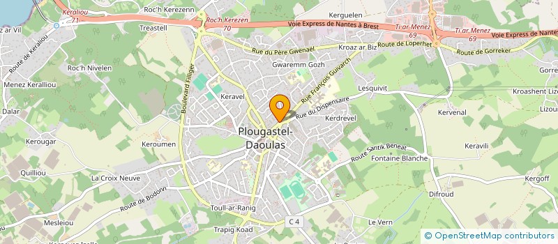 localisation de l'entreprise SCI FRAGA  PLOUGASTEL-DAOULAS