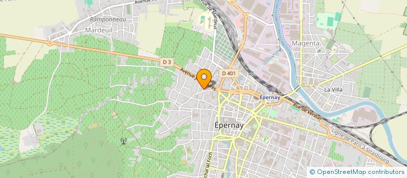 localisation de l'entreprise SCI FRAH  EPERNAY