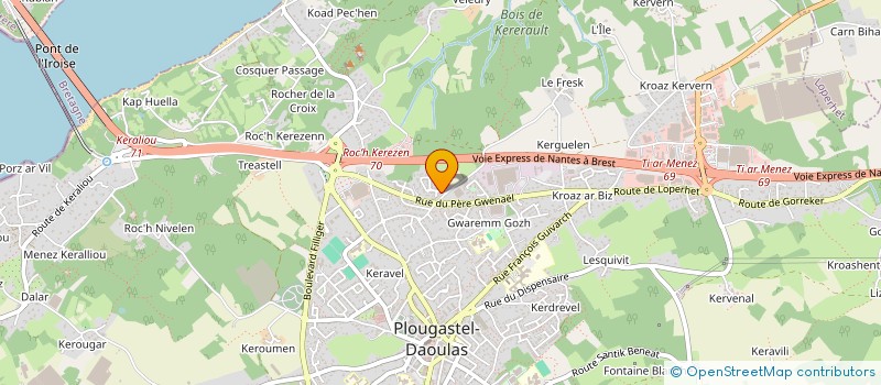 localisation de l'entreprise SCI FRAISSE  PLOUGASTEL-DAOULAS