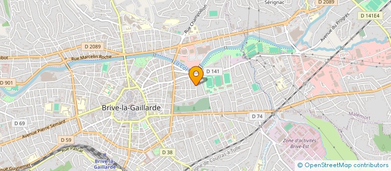 localisation de l'entreprise SCI FRALINO  BRIVE-LA-GAILLARDE