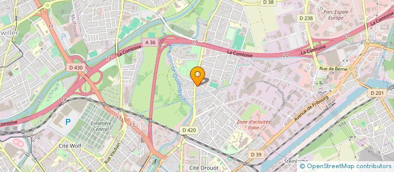 localisation de l'entreprise SCI FRAMAD  ILLZACH