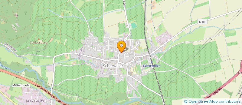 localisation de l'entreprise SCI FRAMAT  SCHERWILLER