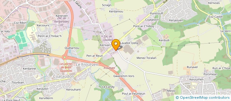 localisation de l'entreprise SCI FRANBRUN  GUIPAVAS