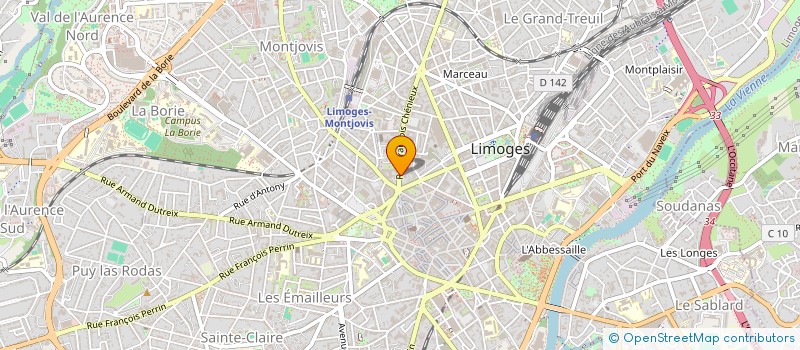 localisation de l'entreprise SCI FRANCA à LIMOGES