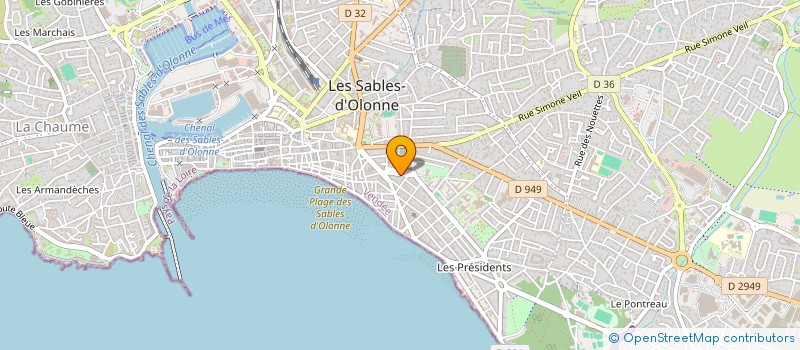 localisation de l'entreprise SCI FRANCE COIFFURE à LES SABLES D'OLONNE