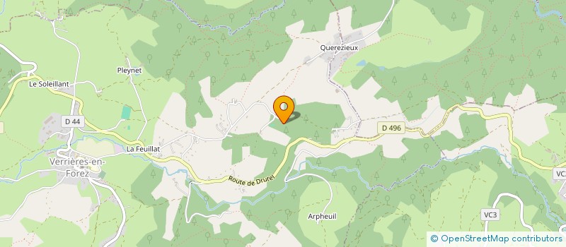 localisation de l'entreprise SCI FRANCEPIERRE  VERRIERES-EN-FOREZ