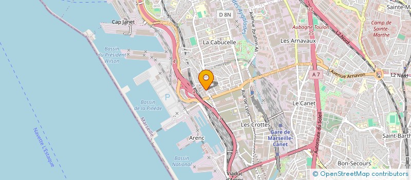localisation de l'entreprise SCI FRANCHE  MARSEILLE