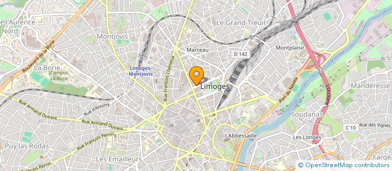 localisation de l'entreprise SCI FRANCHRIS  LIMOGES