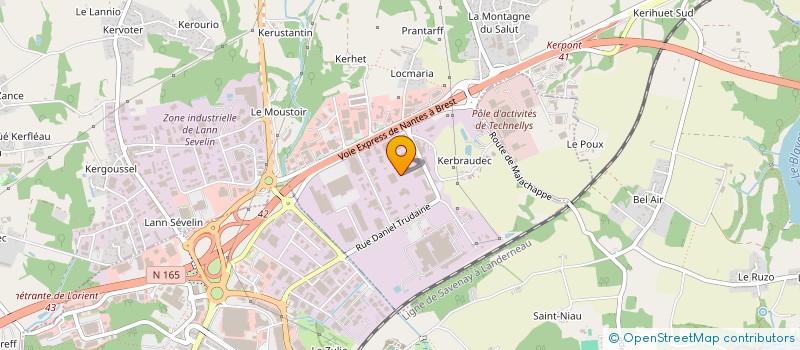 localisation de l'entreprise SCI FRANCIMMO  CAUDAN