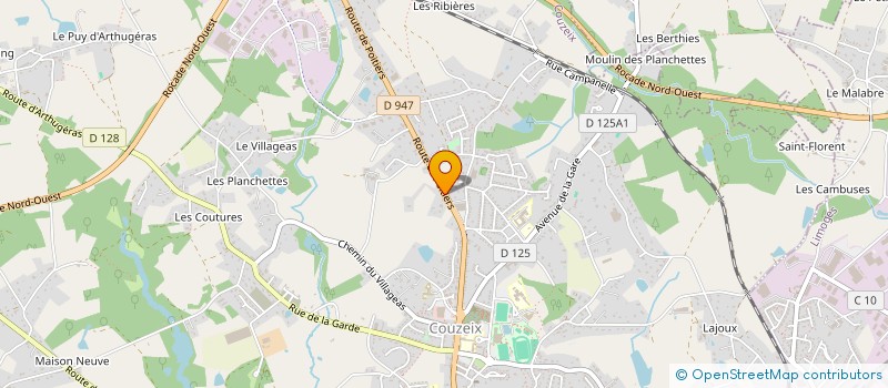 localisation de l'entreprise SCI FRANCLAM à COUZEIX