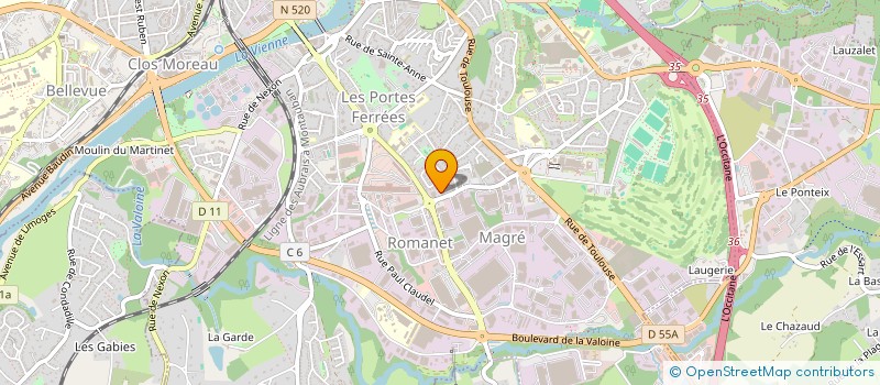 localisation de l'entreprise SCI FRANCOIS D&C à LIMOGES