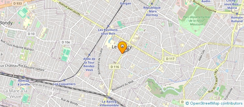 localisation de l'entreprise SCI FRANCOIS DE TESSAN à LE RAINCY