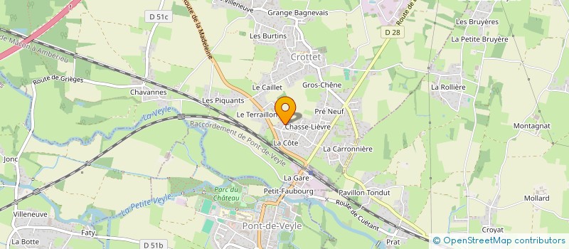 localisation de l'entreprise SCI FRANDOM  PONT-DE-VEYLE