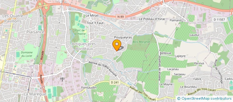 localisation de l'entreprise SCI FRANEL  ARTIGUES-PRES-BORDEAUX