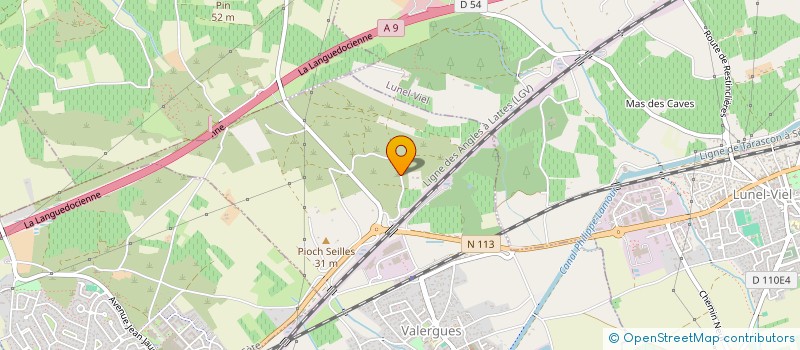 localisation de l'entreprise SCI FRANKI  VALERGUES