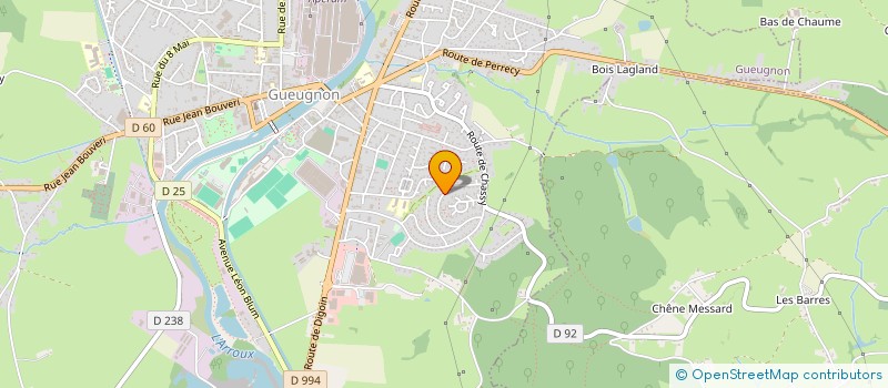 localisation de l'entreprise SCI FRANKLAIN  GUEUGNON