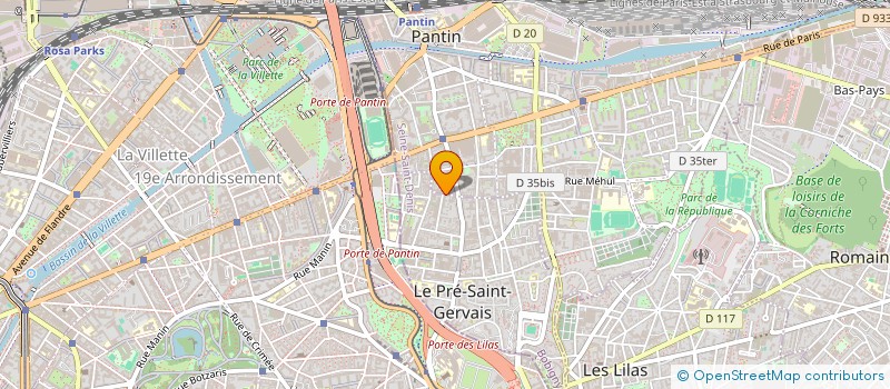 localisation de l'entreprise SCI FRANKLIN à PANTIN