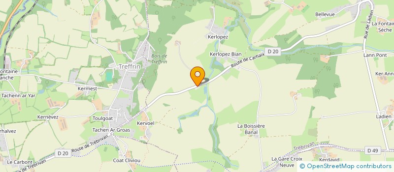 localisation de l'entreprise SCI FRANNEL  TREBRIVAN