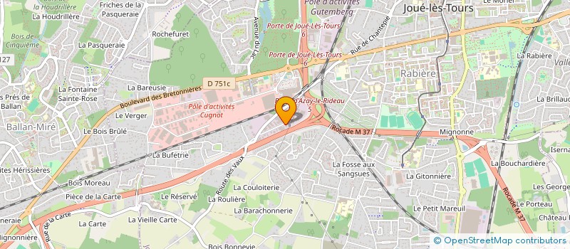 localisation de l'entreprise SCI FRANOR à JOUE-LES-TOURS