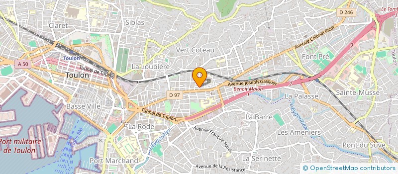 localisation de l'entreprise SCI FRANRI  TOULON