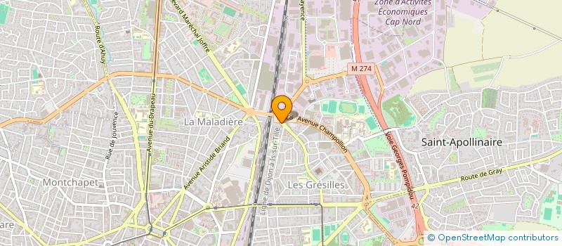 localisation de l'entreprise SCI FRANSYLPA à DIJON