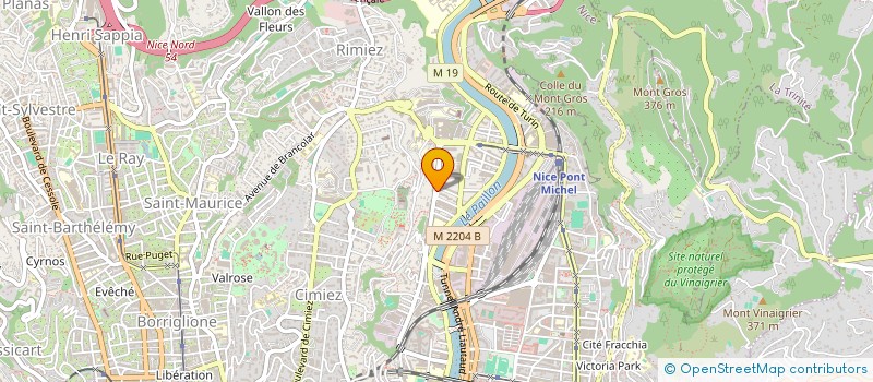 localisation de l'entreprise SCI FRAVA à NICE