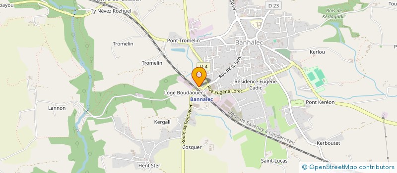 localisation de l'entreprise SCI FRAVAL  BANNALEC